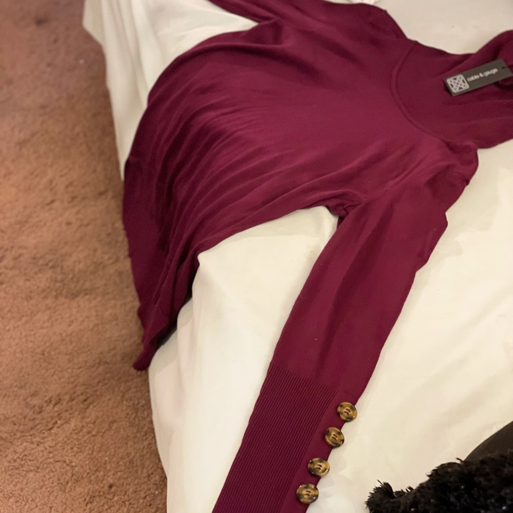 Plum color turtleneck sweater